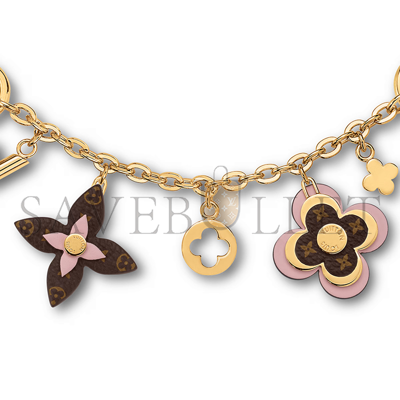 l0*is V*t0n blooming flowers chain bag charm m01414